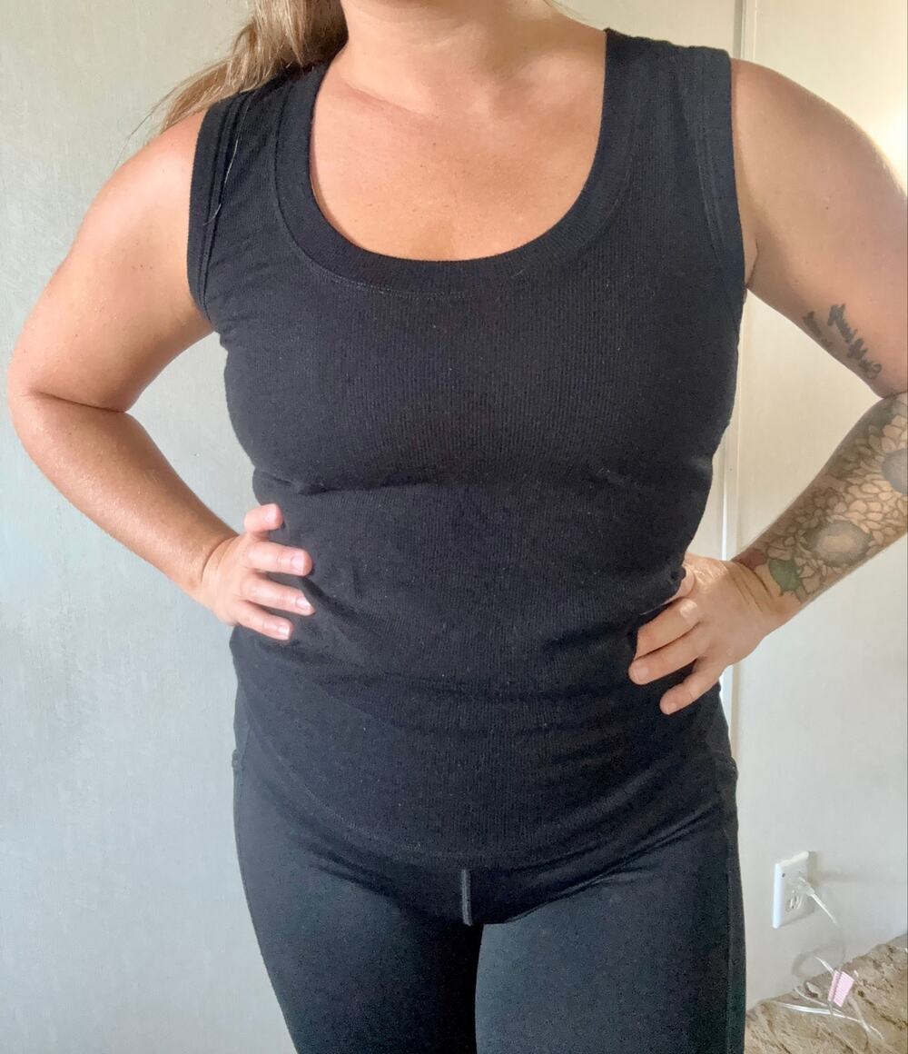 Woolx Ava Black Merino Wool Tank Top Size Small
